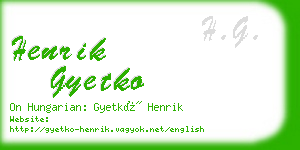 henrik gyetko business card